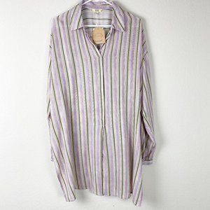 Kori America Purple Striped T-Shirt tunic